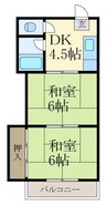 三友マンション 2DKの間取り