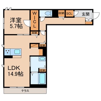 間取図 きのくに線・紀勢本線/和歌山市駅 徒歩5分 1階 築1年