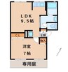 ソファレパークサイド 1LDKの間取り