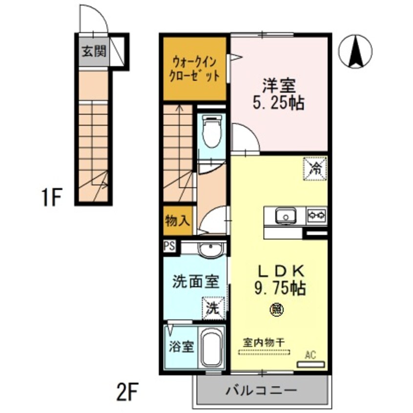 間取図 和歌山電鉄貴志川線/神前駅 徒歩4分 2階 築11年