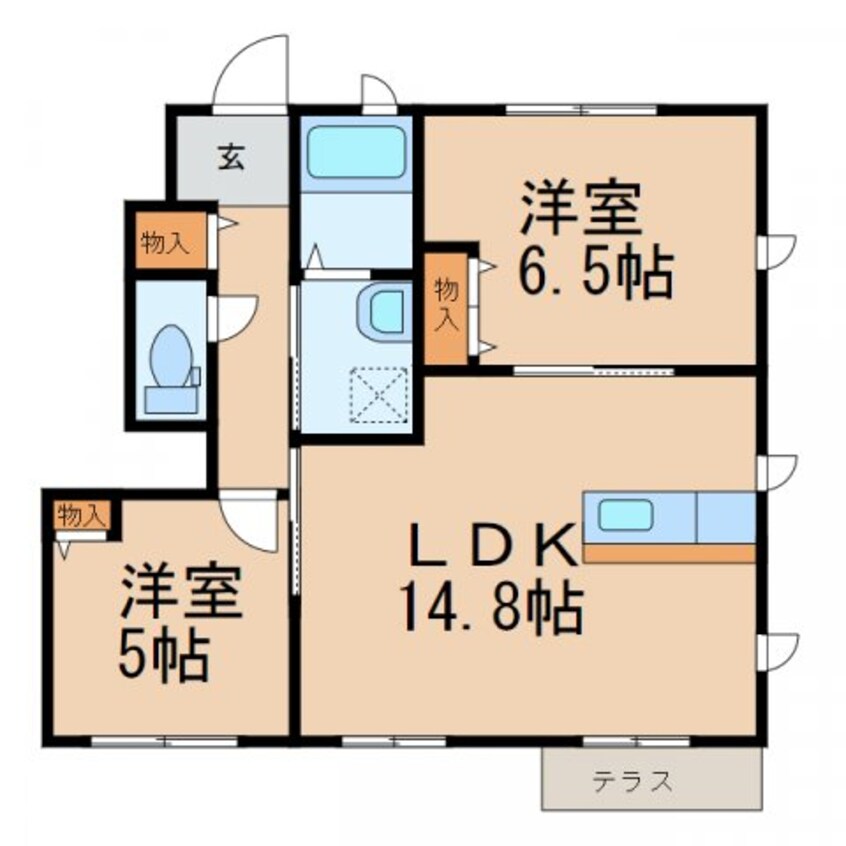 間取図 きのくに線・紀勢本線/宮前駅 徒歩4分 1階 築16年