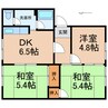 和歌山線/打田駅 徒歩6分 1階 築34年 3DKの間取り