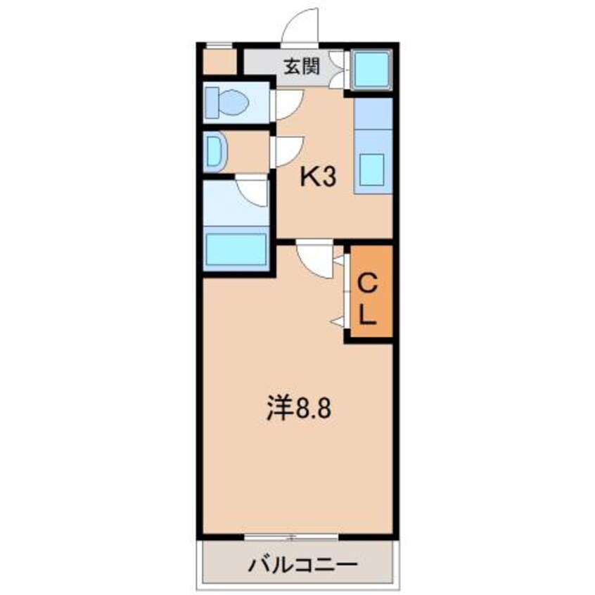 間取図 阪和線・羽衣線/和歌山駅 徒歩4分 2階 築16年