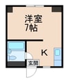 パークハイツ本町 1Kの間取り