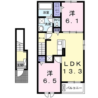 間取図 阪和線・羽衣線/紀伊駅 徒歩56分 2階 建築中