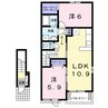 和歌山線/下井阪駅 徒歩9分 2階 築10年 2LDKの間取り