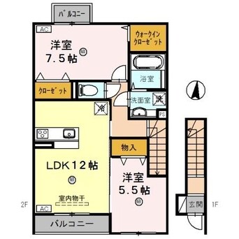間取図 きのくに線・紀勢本線/紀三井寺駅 徒歩4分 2階 築6年