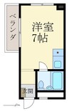 メゾンベル鷺ノ森 1Rの間取り