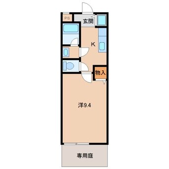 間取図 きのくに線・紀勢本線/宮前駅 徒歩13分 1階 築19年