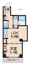 阪和線・羽衣線/和歌山駅 徒歩11分 2階 築4年 1LDKの間取り