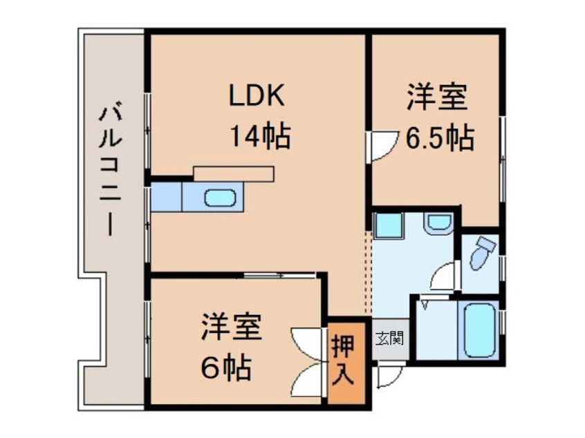 間取図 コーポ東３・５号棟