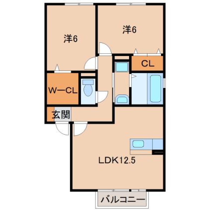 間取図 和歌山電鉄貴志川線/神前駅 徒歩11分 2階 築16年