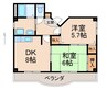 エクセル七曲 2DKの間取り