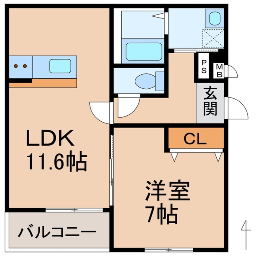 間取図 きのくに線・紀勢本線/宮前駅 徒歩18分 1階 建築中