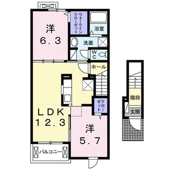 間取図 阪和線・羽衣線/紀伊駅 バス7分山村下車:停歩9分 2階 築10年