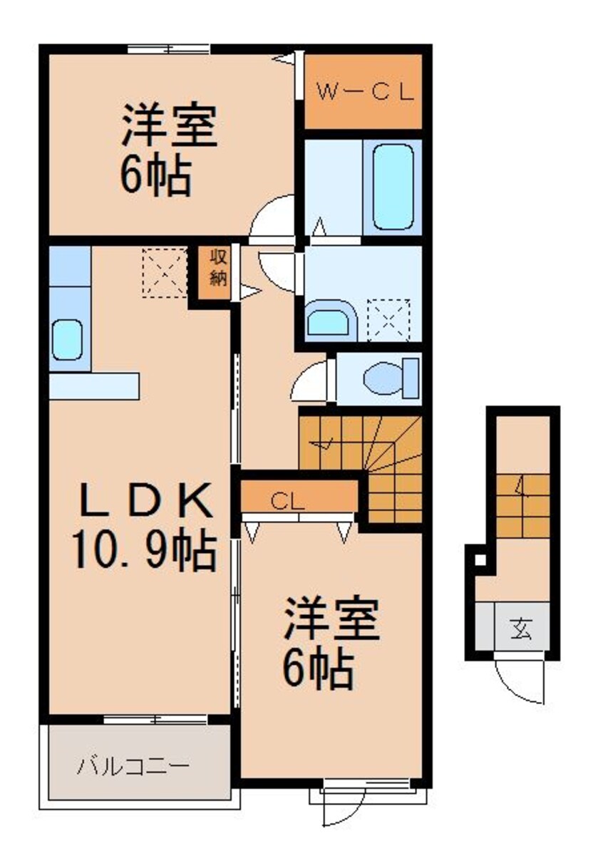 間取図 南海高野線/橋本駅 徒歩20分 2階 築4年