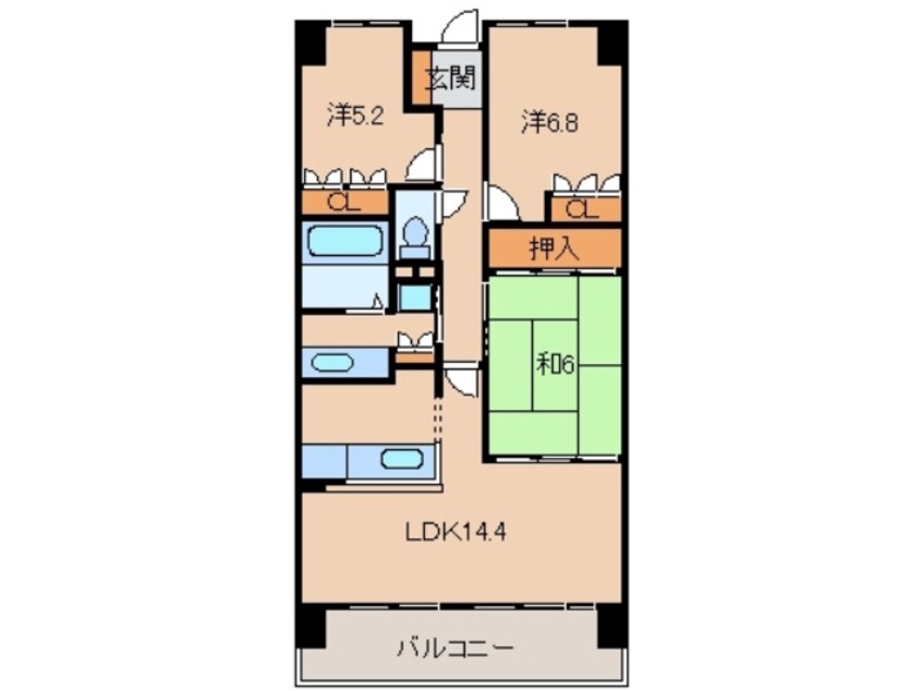 間取図 サーパス吹上第２