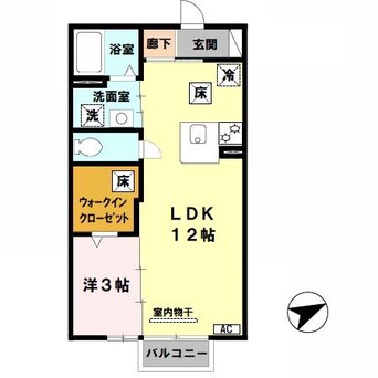 間取図 阪和線・羽衣線/六十谷駅 バス12分楠見行者前下車:停歩3分 1階 築20年