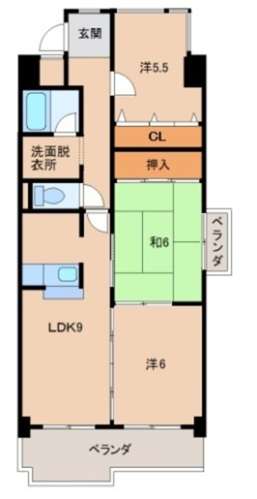 間取図 ヤマイチＰＬＡＺＡ　サンシティ広瀬