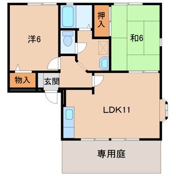 間取図 和歌山電鉄貴志川線/神前駅 徒歩14分 1階 築28年