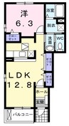 和歌山線/下井阪駅 徒歩19分 1階 築17年 1LDKの間取り