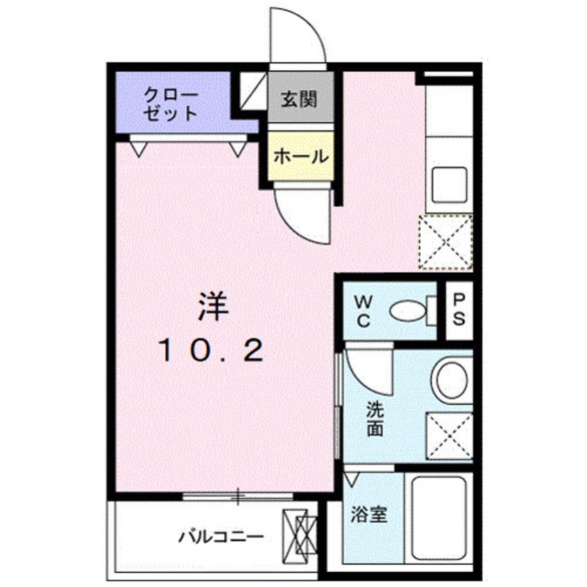 間取図 きのくに線・紀勢本線/紀三井寺駅 徒歩30分 2階 築7年