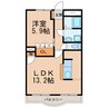 南海加太線/東松江駅 徒歩21分 2階 築13年 1LDKの間取り