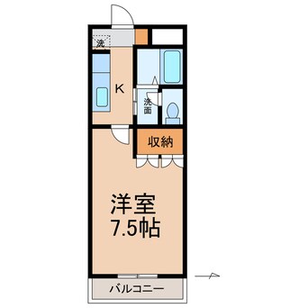 間取図 きのくに線・紀勢本線/紀三井寺駅 徒歩36分 1階 築19年