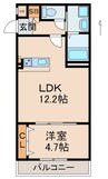 AZUL MIYU 1LDKの間取り