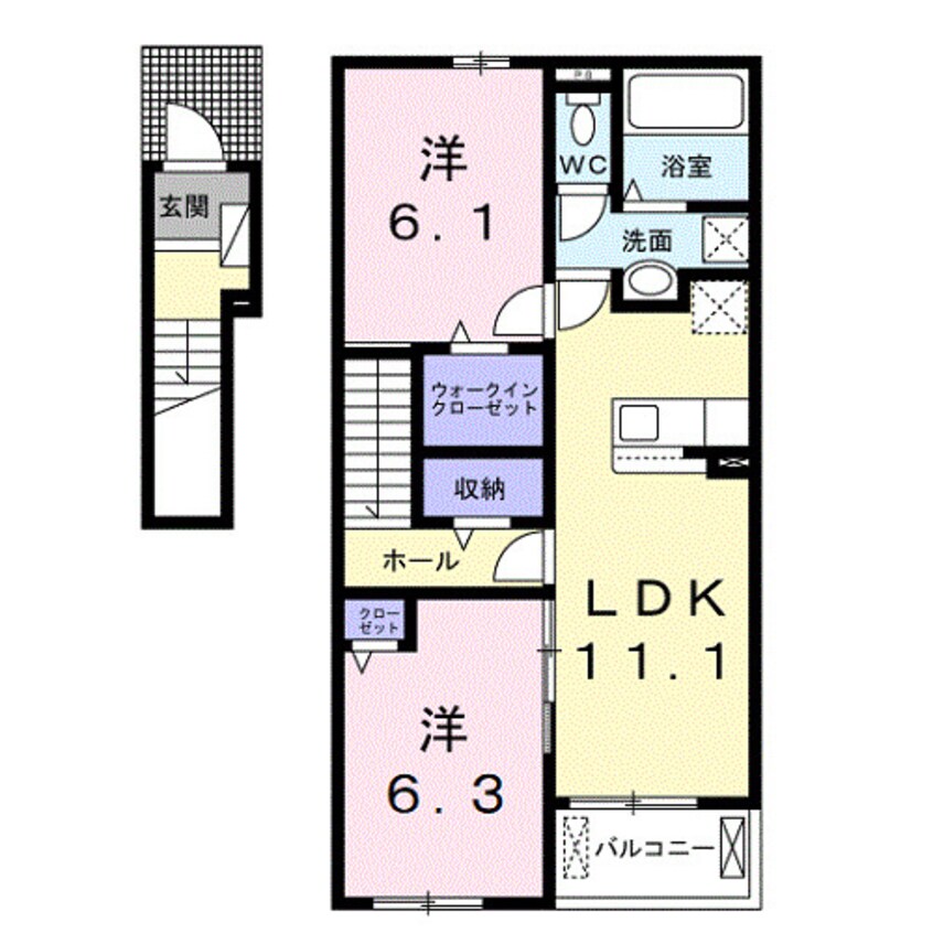 間取図 和歌山線/紀伊山田駅 徒歩21分 2階 建築中