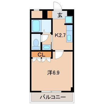 間取図 和歌山電鉄貴志川線/神前駅 徒歩10分 2階 築14年
