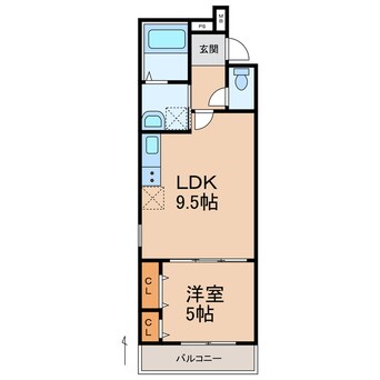 間取図 阪和線・羽衣線/和歌山駅 徒歩13分 3階 1年未満