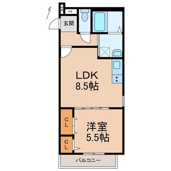 間取図 阪和線・羽衣線/和歌山駅 徒歩13分 2階 1年未満