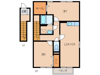 間取図 南海本線/紀ノ川駅 徒歩14分 2階 築18年