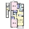 和歌山線/打田駅 徒歩26分 2階 築18年 2LDKの間取り