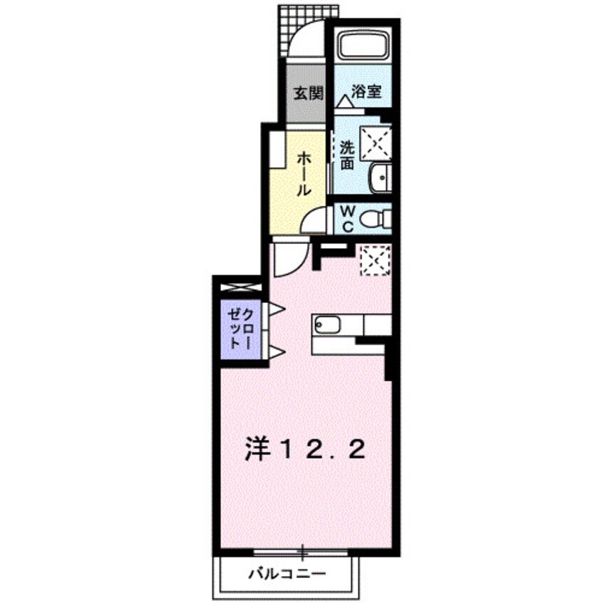 間取図 阪和線・羽衣線/六十谷駅 徒歩18分 1階 築16年