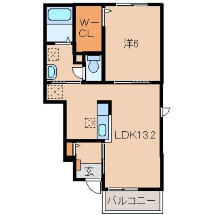 間取図 和歌山線/下井阪駅 徒歩8分 1階 築6年