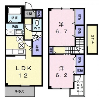 間取図 和歌山電鉄貴志川線/神前駅 徒歩15分 1-2階 築21年