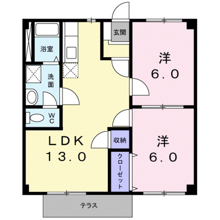 間取図 南海加太線/東松江駅 徒歩18分 1階 築32年