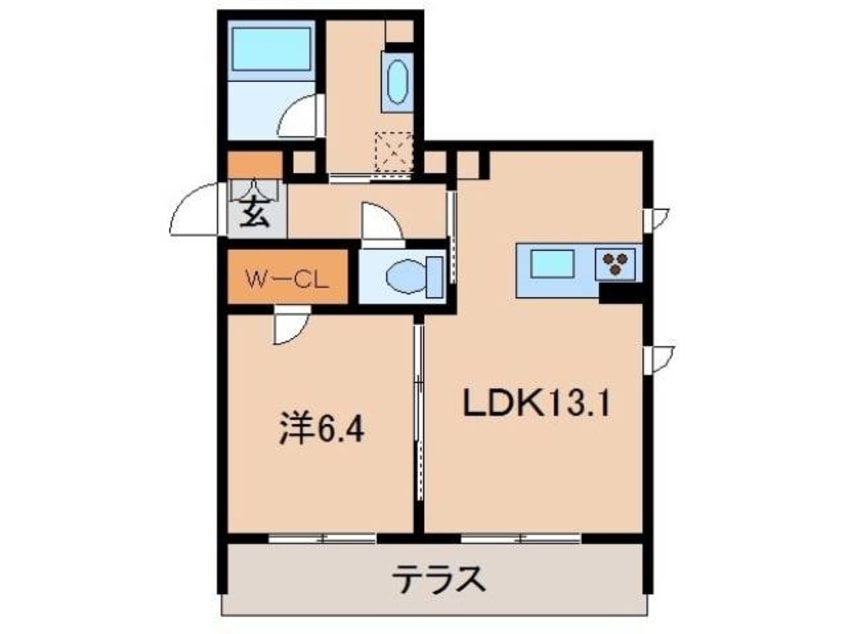 間取図 阪和線・羽衣線/和歌山駅 徒歩10分 1階 築5年