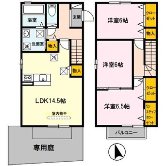 間取図 きのくに線・紀勢本線/紀三井寺駅 徒歩7分 1-2階 築14年