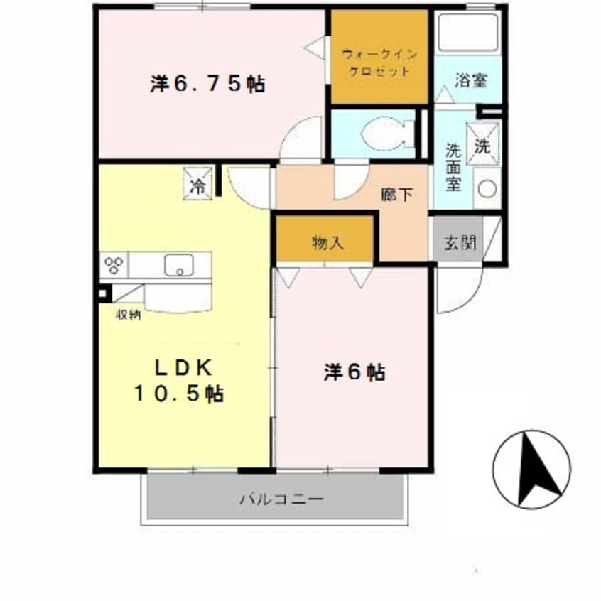 間取図 きのくに線・紀勢本線/宮前駅 徒歩14分 2階 築21年