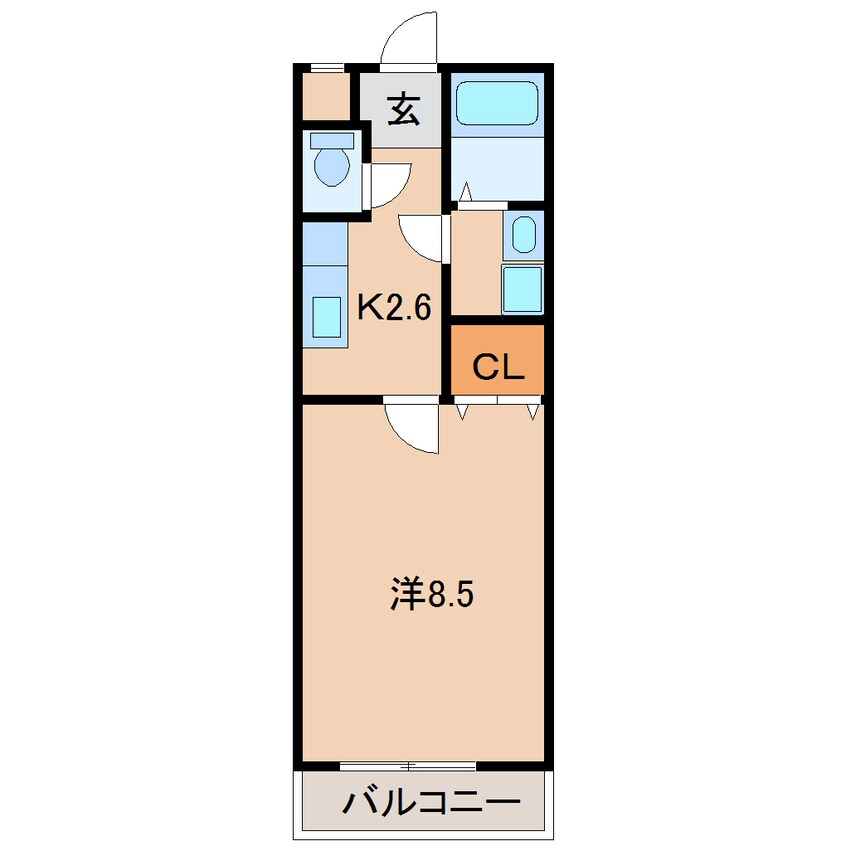 間取図 きのくに線・紀勢本線/紀和駅 徒歩6分 2階 築12年