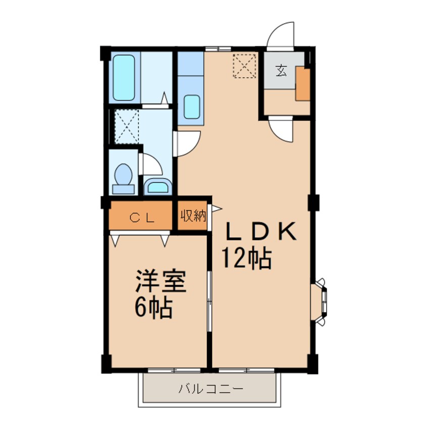 間取図 和歌山線/布施屋駅 徒歩9分 1階 築29年