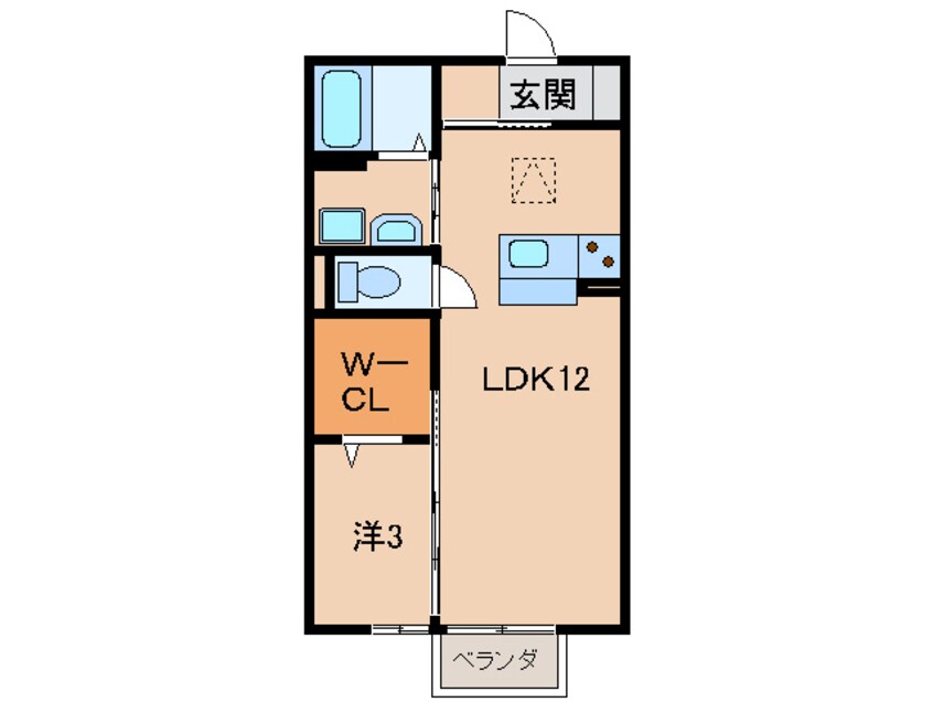 間取図 阪和線・羽衣線/六十谷駅 バス12分楠見行者前下車:停歩3分 1階 築18年