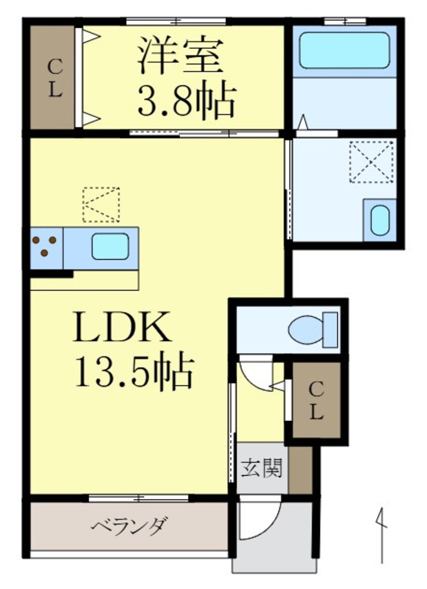 間取図 クラウンハイツ砂山南Ⅳ