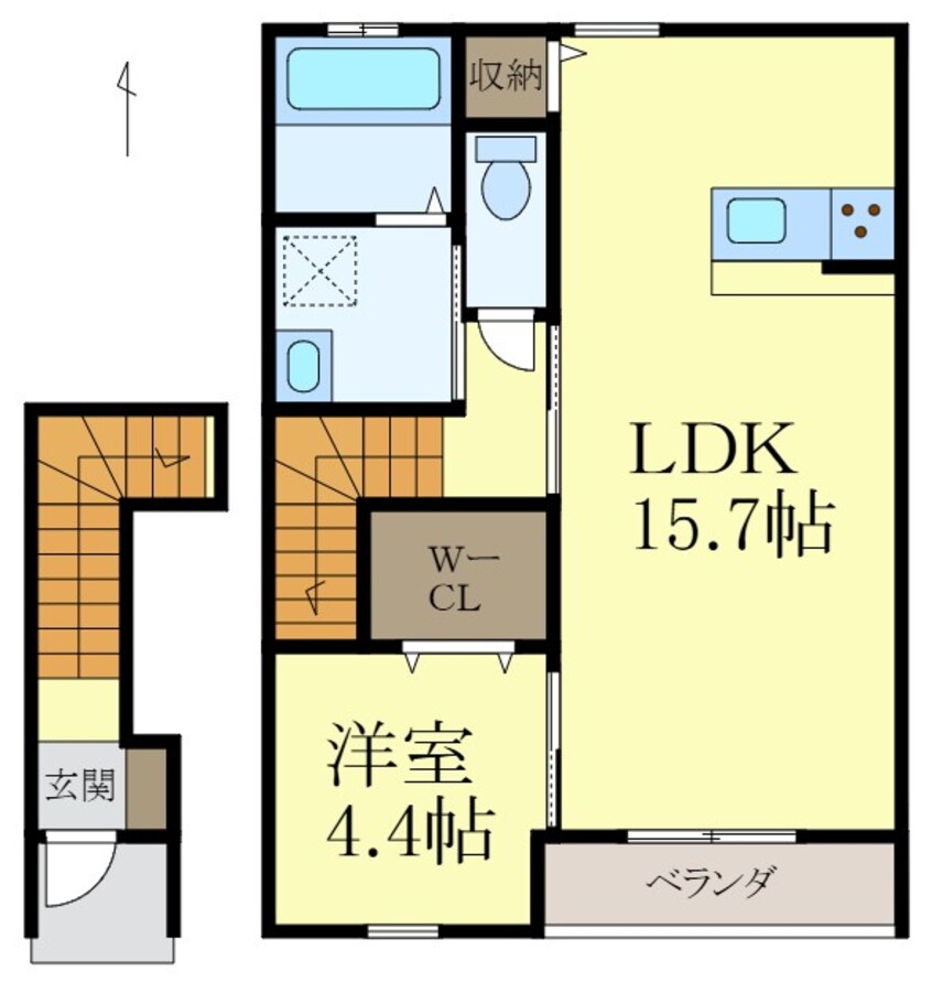 間取図 クラウンハイツ砂山南Ⅳ