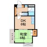 グランメール畑屋敷 1DKの間取り