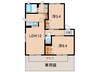 南海本線/和歌山市駅 バス:12分:停歩5分 1階 築17年 2LDKの間取り