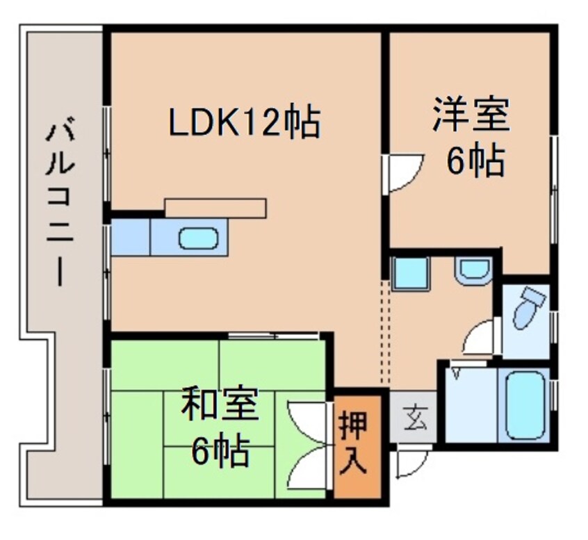 間取図 コーポ東３・５号棟